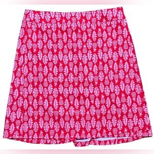 Rip Skirt Hawaii Cover Up Activewear Wrap Skirt In Red & Pink Sz S